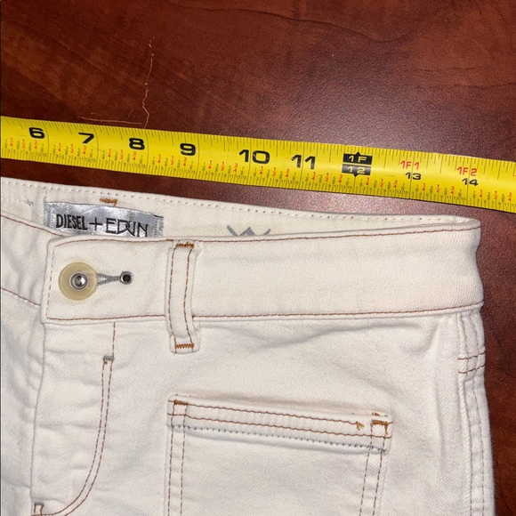 Diesel + Edun Ed-Esyl White Shorts SZ 27 - Picture 7 of 7